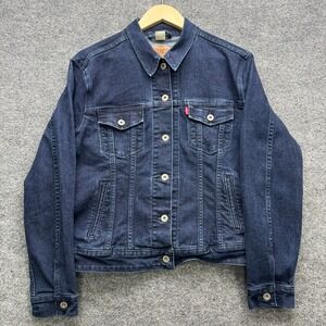 Levi Strauss & Co Denim Jacket Women's XL Dark Wash Trucker Jean Coat